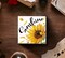 Sunflower Decor Wood Box Sign Desk Decor, Sunflower Decorations for Party, Sunflower Kitchen Decor, Living Room Bedroom Shelf Table Decoration 5 x 5 Inches